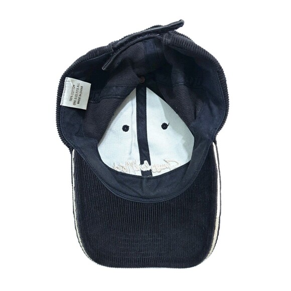 Smugglers Notch Vermont Corduroy Hat Black Adjustable Strapback Vintage USA Ski - Picture 6 of 7